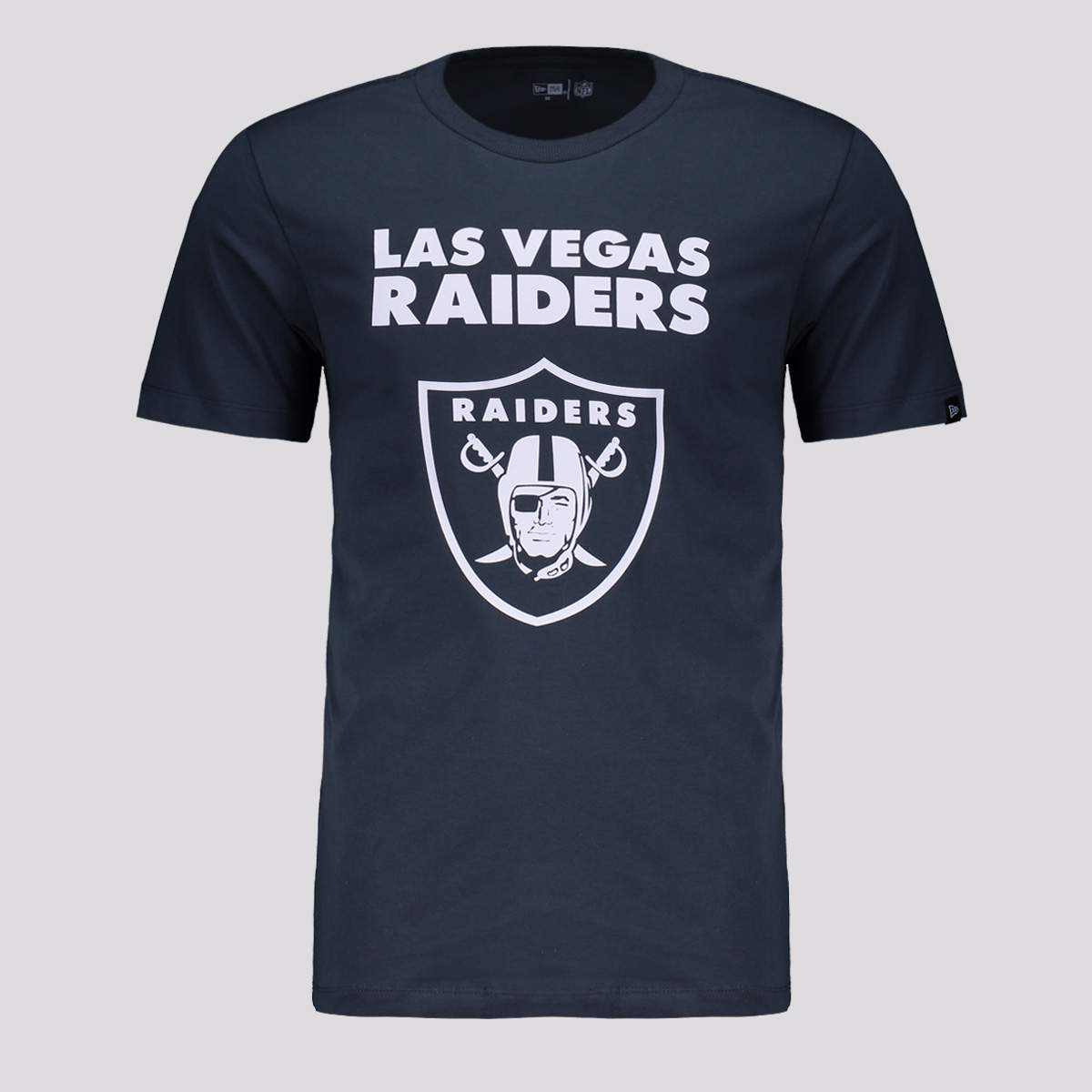 Camiseta New Era NFL Las Vegas Raiders Core Cinza Escuro