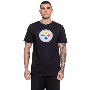 Camiseta Nfl Masculina Pittsburgh Steelers Logo Preto