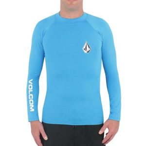 Camiseta Surf Volcom Manga Longa Lido Solid SM25 Azul