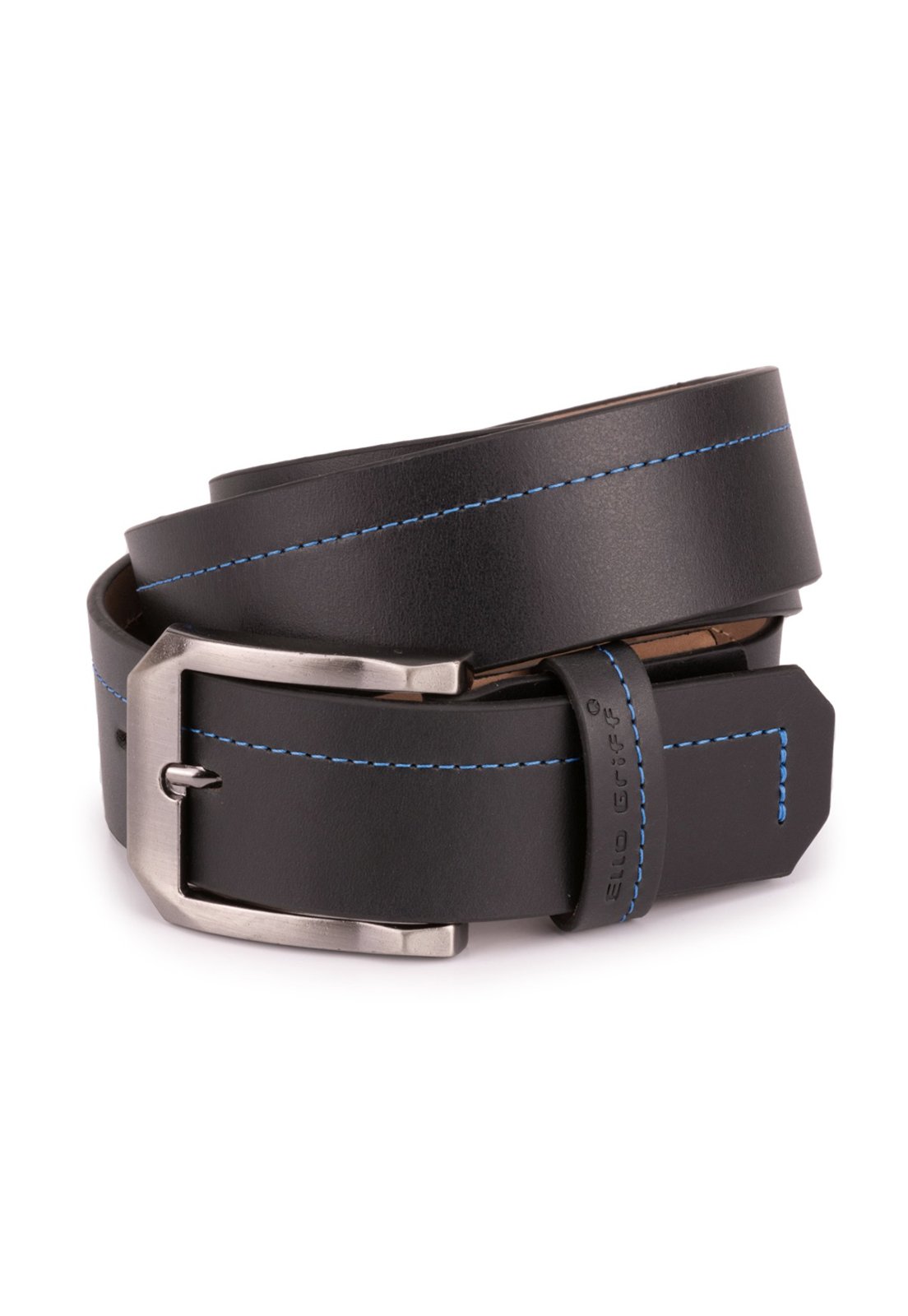 Cinto Couro Legítimo Masculino Esporte Fino Casual Largo Preto Ello Griff