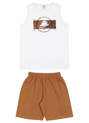 Conjunto Dino & Surf Meninos Branco