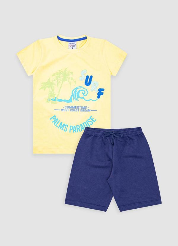 Conjunto Infantil Masculino Surf Amarelo