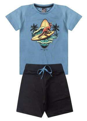 Conjunto Infantil Menino Surf Kangulu Azul