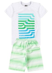 Conjunto Infantil Menino Surf Way Of Life Branco