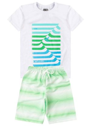 Conjunto Infantil Menino Surf Way Of Life Branco