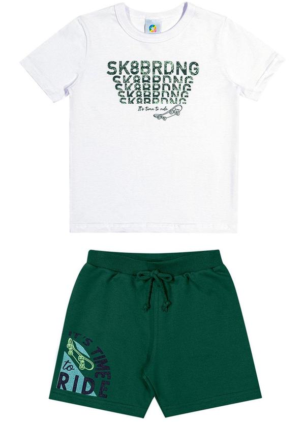 Conjunto Skate Meninos Meninos Branco