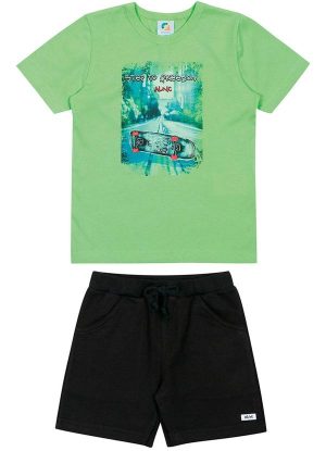 Conjunto Skate Vibes Meninos Verde