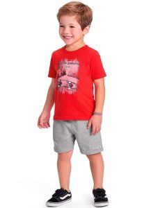 Conjunto Skate Vibes Meninos Vermelho