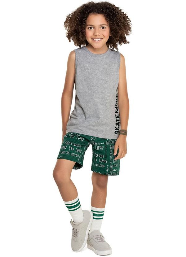 Conjunto em Moletom Skate More Meninos Cinza