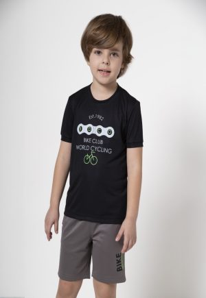 Infantil - Conjunto Curto Bike Club Banana Danger 10 Preto