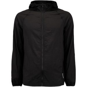 Jaqueta Corta-Vento Masculina Oxer com Capuz Packable Tecido Plano Corrida