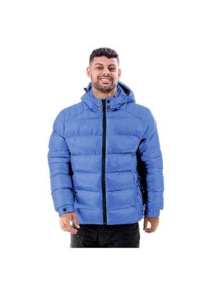 Jaqueta Esporte Legal Super Puffer Matelassê Masculina Azul