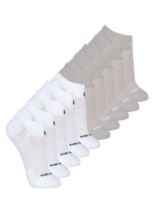 Kit 10 pares de Meias Performance Corrida Lupo 3350-003 Branco-Cinza