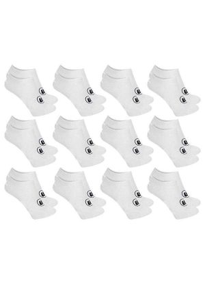 Kit 12 pares de Meias Esporte Legal Sapatilha Invisível Feminina Branco