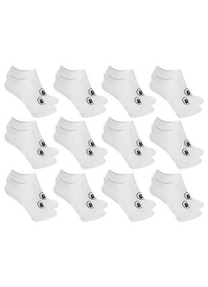Kit 12 pares de Meias Esporte Legal Sapatilha Invisível Masculina Branco