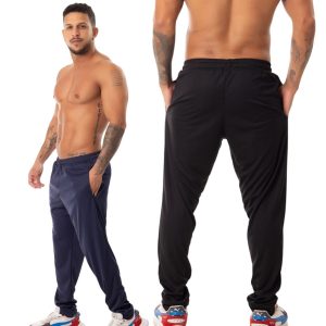 Kit 2 Calça Esportiva Academia Corrida Bolso Lisa Masculina Multicolorido