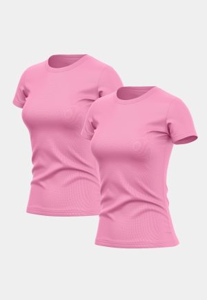 Kit 2 Camisetas Feminina Dry Fit Básica Lisa Proteção Solar UV Térmica Blusa Academia Esporte Camisa