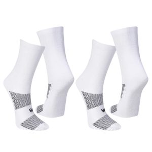 Kit 2 pares Meia Performance Branca UP Unissex Cano Alto Esportiva Corrida Ciclismo Masculina Feminina Treino