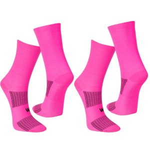 Kit 2 pares Meia Performance UP Cano Alto Branca Esportiva Corrida Ciclismo Masculina Treino Unissex