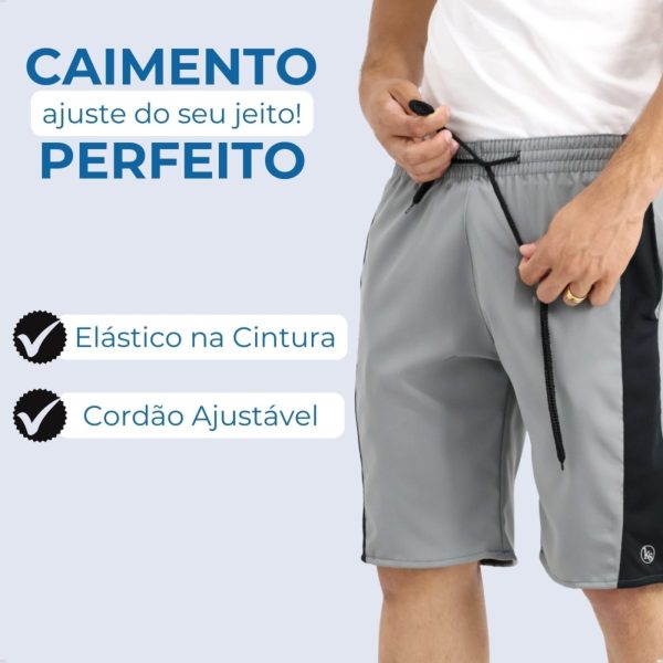 Kit 3 Bermuda Masculina Academia Tactel com Elastano Short Praia Treino Corrida