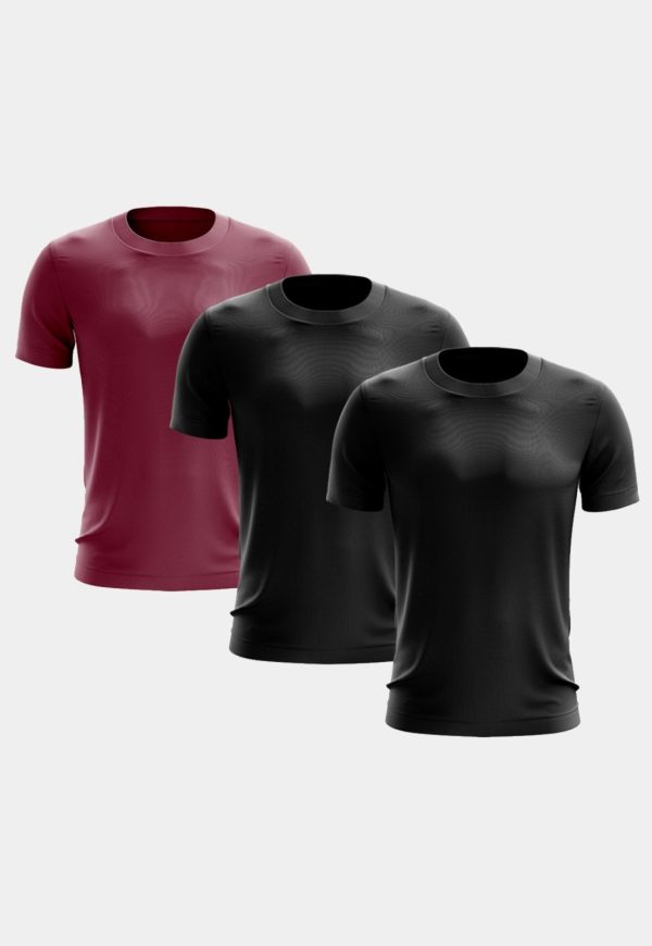 Kit 3 Camisetas Masculina Manga Curta Dry Fit Básica Lisa Proteção Solar UV Térmica Blusa Academia Esporte Camisa Colorido