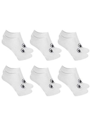 Kit 6 pares de Meias Esporte Legal Sapatilha Invisível Feminina Branco