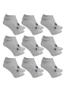 Kit 9 pares de Meias Esporte Legal Sapatilha Invisível Masculina Cinza