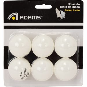 Kit de Bola de Tênis de Mesa Adams 6 Unidades