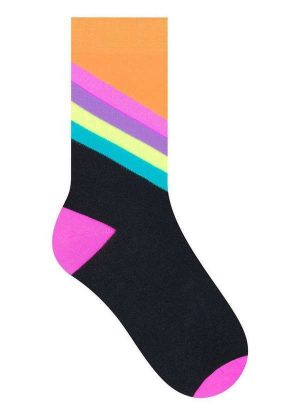 Meia Corrida Selene 4965-001 502-Grafite-Pink-Fluor