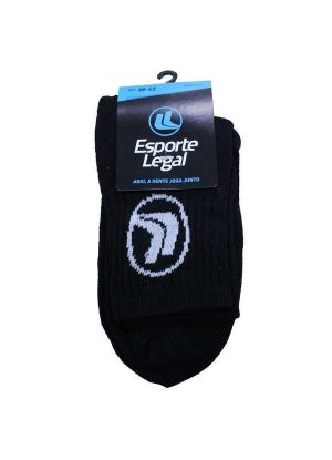 Meia Esporte Legal Cano Curto Masculina Preto