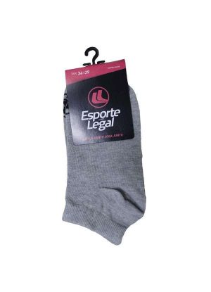 Meia Esporte Legal Invisível Feminina Cinza