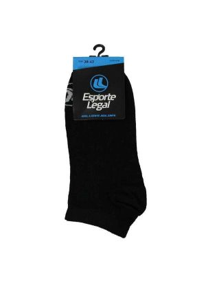 Meia Esporte Legal Masculina Invisível Preto