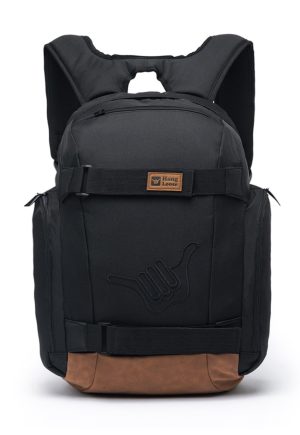 Mochila Masculina Hang Loose Reforçada Skate Esportiva Preta