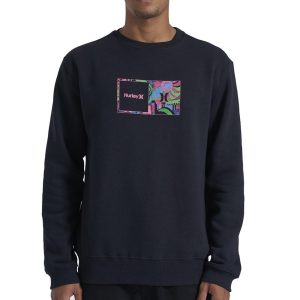 Moletom Hurley Careca Double Up Surf Noise WT25 Preto