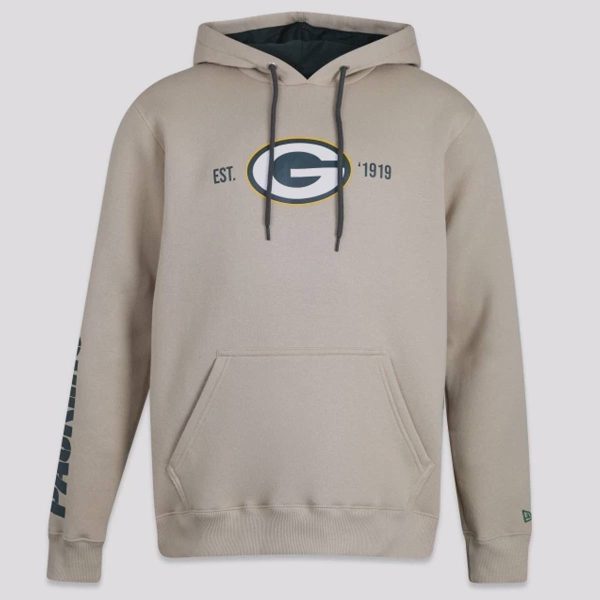 Moletom New Era NFL Green Bay Packers Core Bege