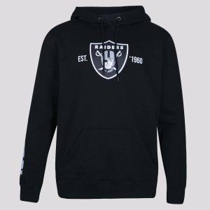 Moletom New Era NFL Las Vegas Raiders Core Preta