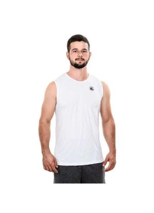 Regata Machão Esporte Legal Solutio Uv45 Masculino Branco
