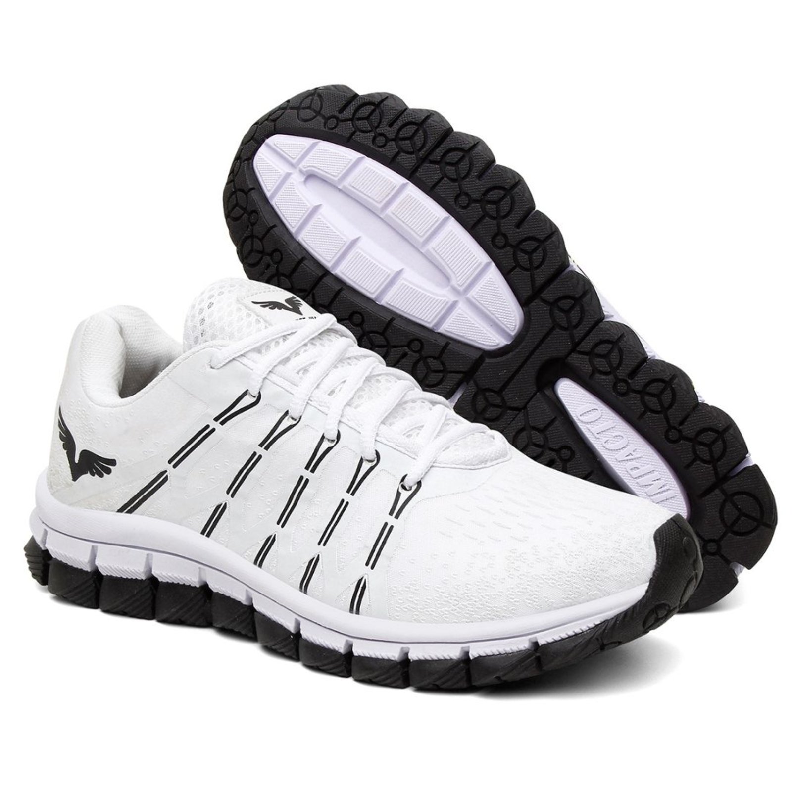 Tênis Masculino Conforto Corrida Academia Treino Amarração- Branco