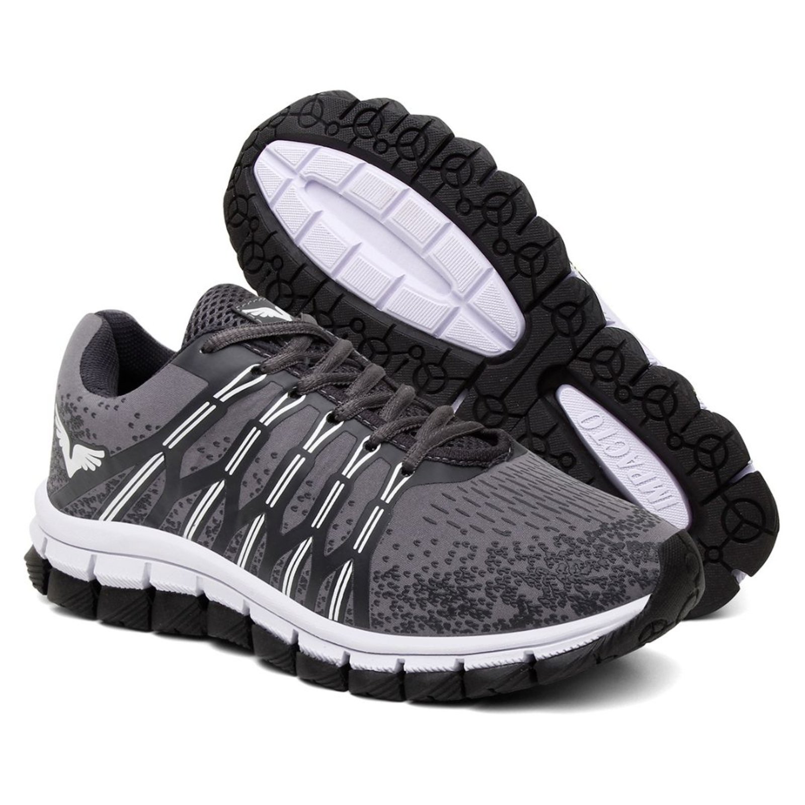 Tênis Masculino Conforto Corrida Academia Treino Amarração- Chumbo