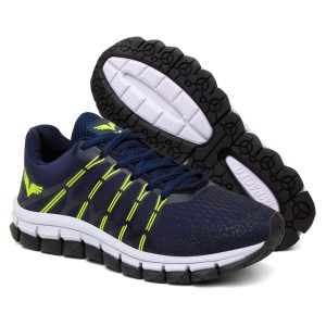 Tênis Masculino Esportivo Corrida Academia Treino Casual Amarração- Azul