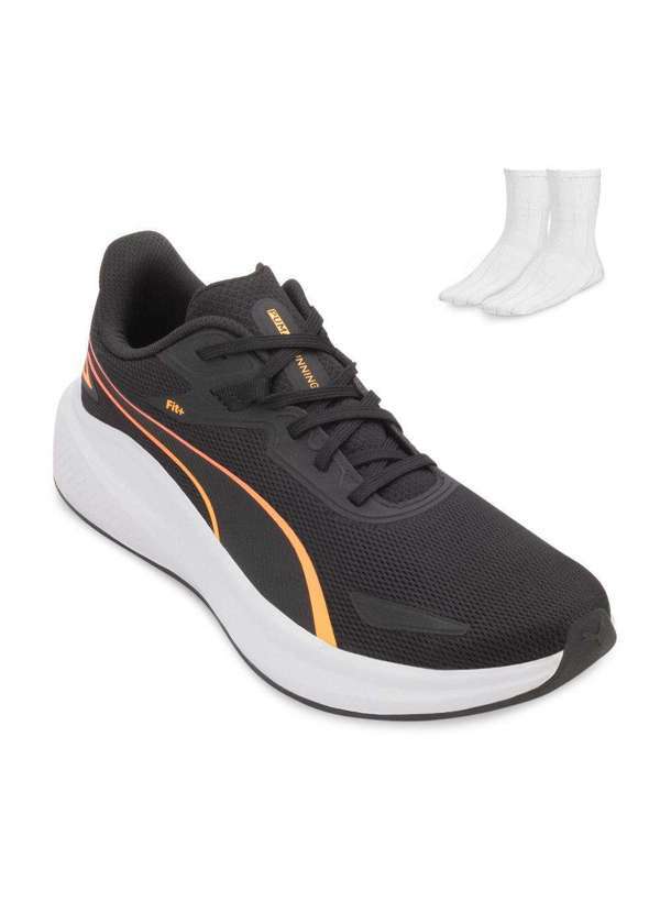 Tênis de Corrida Puma Skyrocket Lite e Meia Pm24-37943 Preto/Branco
