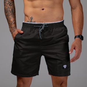 Volgatte - Short Praia Tactel Tectel Masculino Corrida Treino Academia Cor Preto