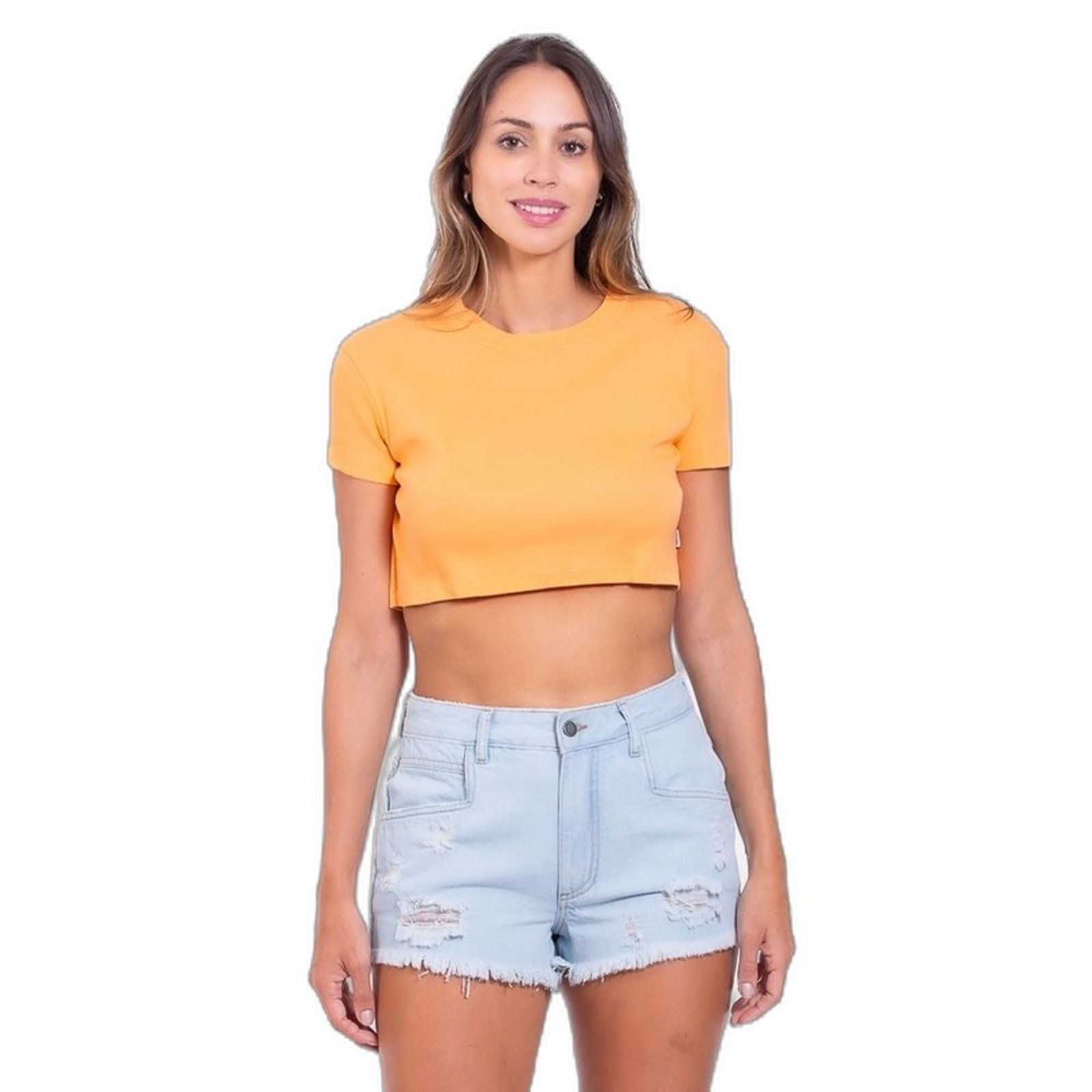 CAMISETA RC CLASSIC SURF CROPPED - ORANGE - GG