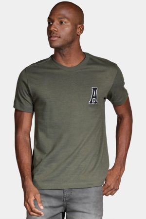 Camiseta Aramis Manga Curta Rugby Verde Militar