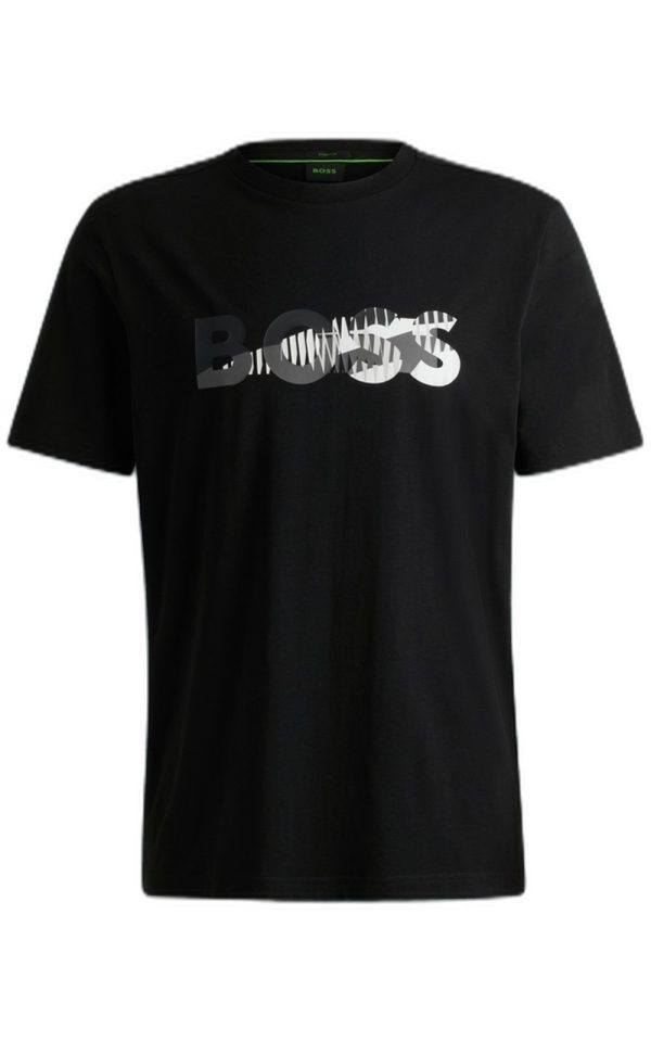 Camiseta De Algodão Com Arte De Skate Preto - G-L