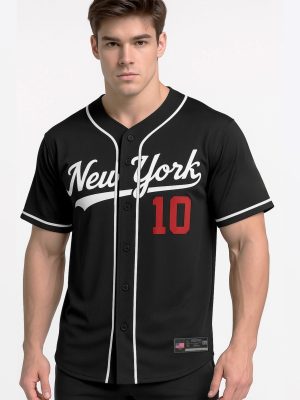 Camiseta baseball OFF-Y Streetwear Unissex Poliéster NY 10 Estilo
