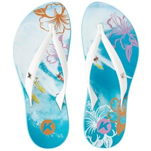 Chinelo Kenner Ibiza Surf Feminino - Branco e Azul