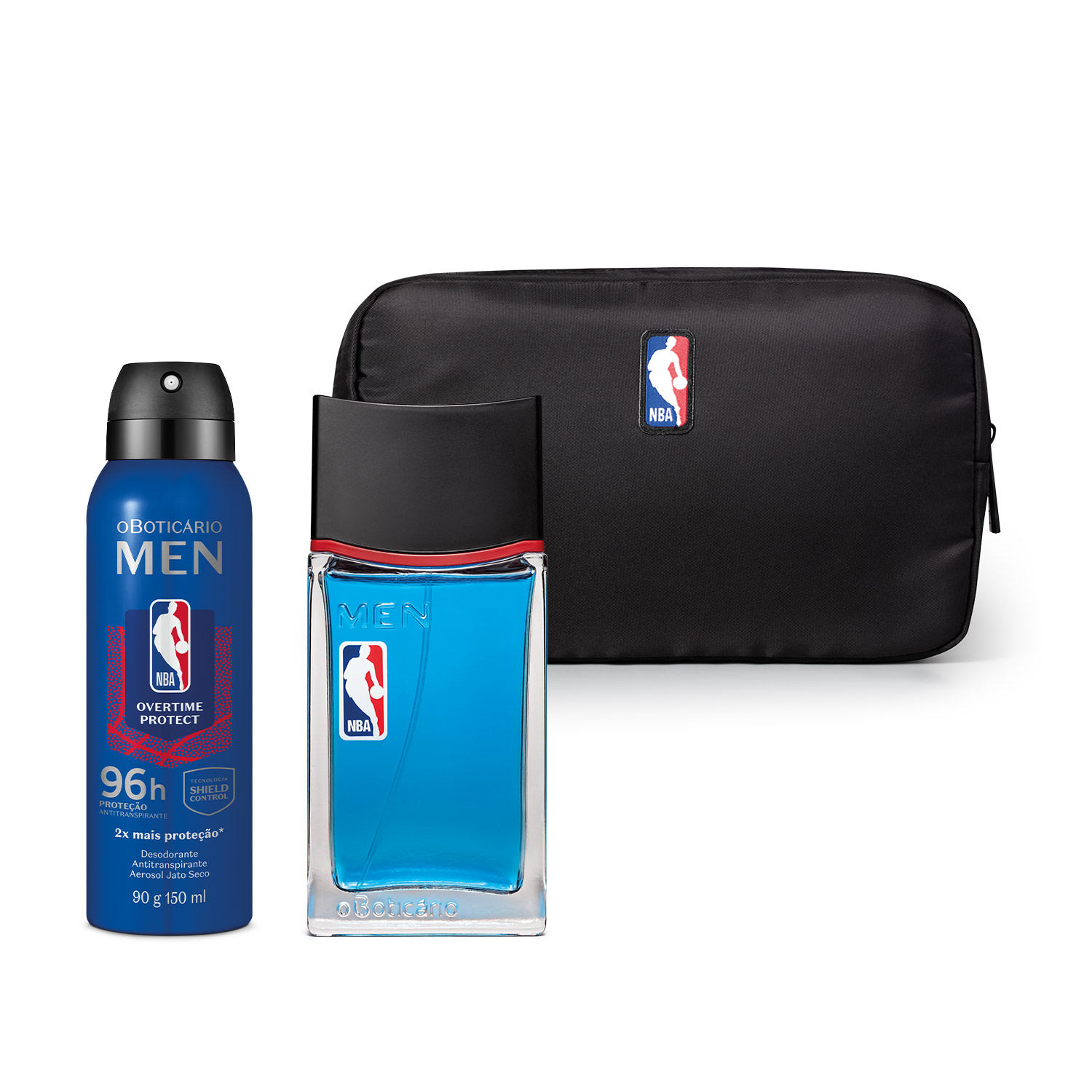 Combo Men NBA: Desodorante Colônia 100ml + Desodorante Antitranspirante 150ml + Nécessarie