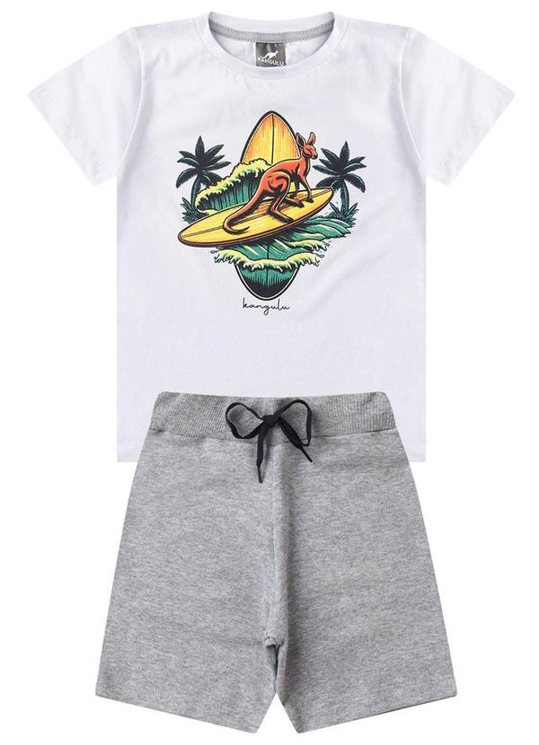 Conjunto Infantil Verão Surf Kangulu Branco