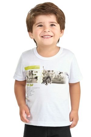 Infantil - Camiseta Menino Skate Elian Branco